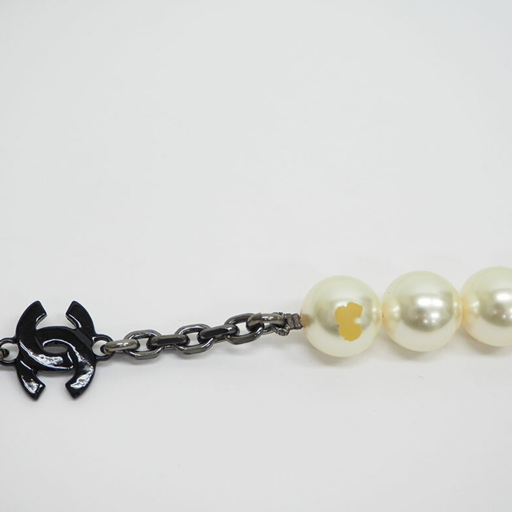 CHANEL pearl Y-shaped necklace 05P black pendant ladies - Picture 6 of 9